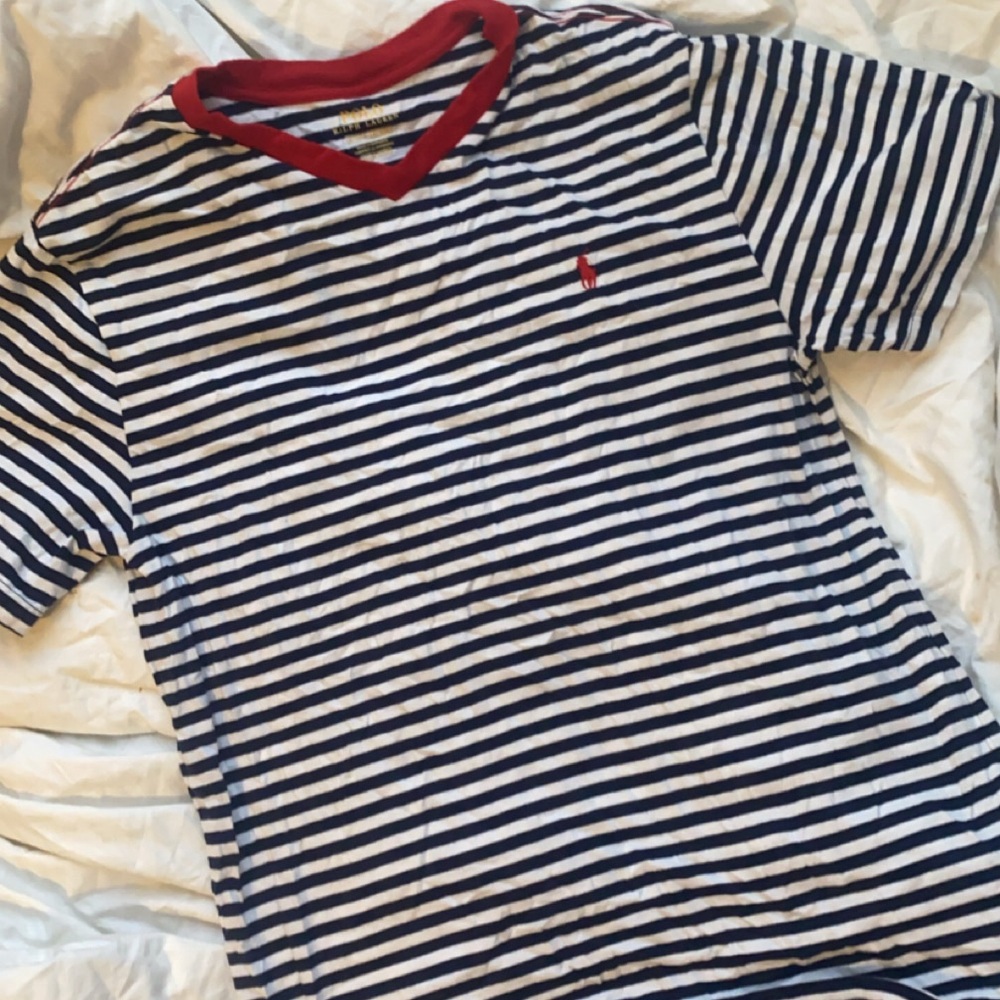 stripe Ralph Lauren polo